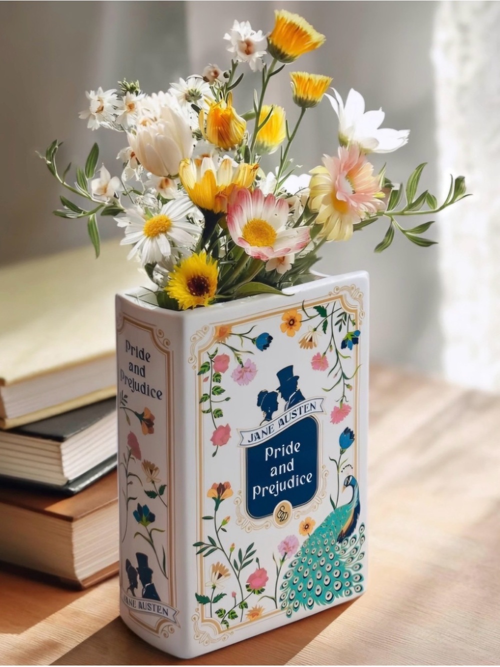 Pride and Prejudice Floral Decorative Ceramic Vase